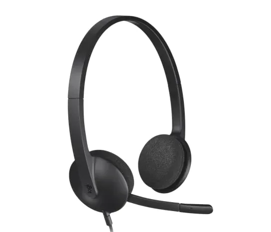Quloqchinlar Logitech H340 USB, qora
