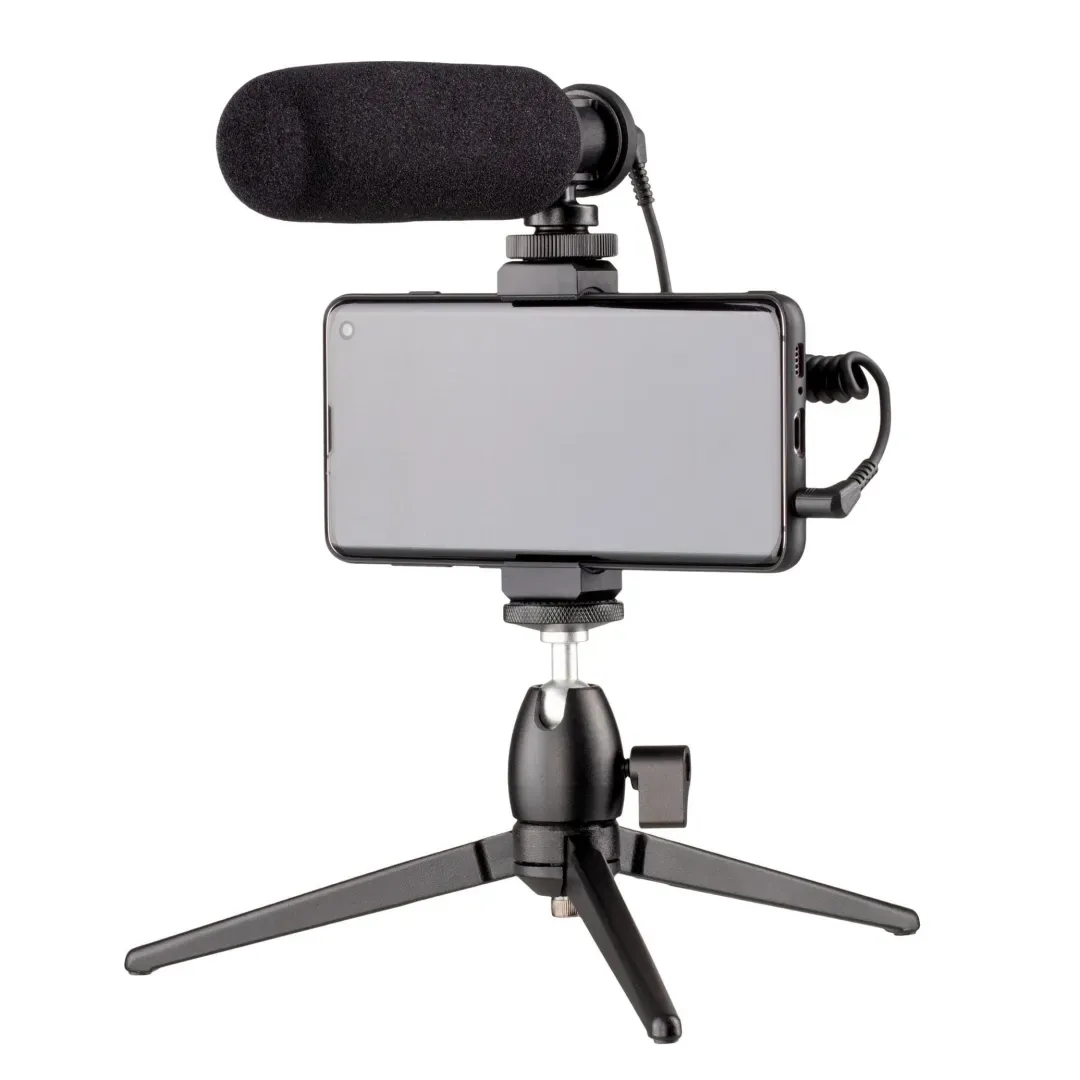 Mikrofon s tripodom dlya mobilnix ustroystv 2E MM011 Vlog KIT, 3.5mm (2E-MM011)