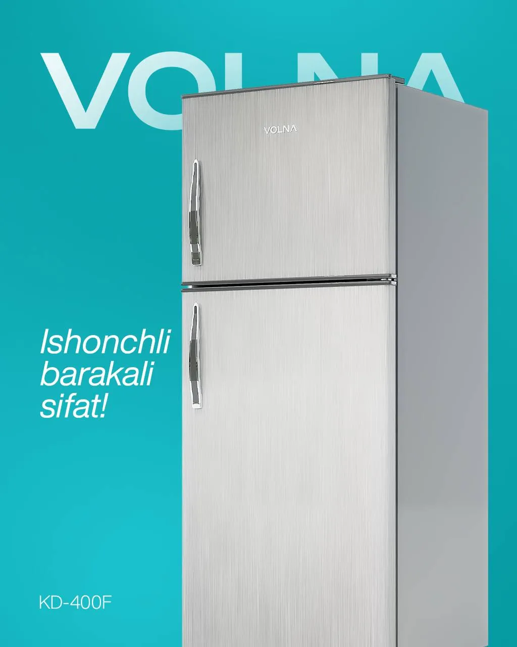 Muzlatgich Volna KD400F, kulrang metallik