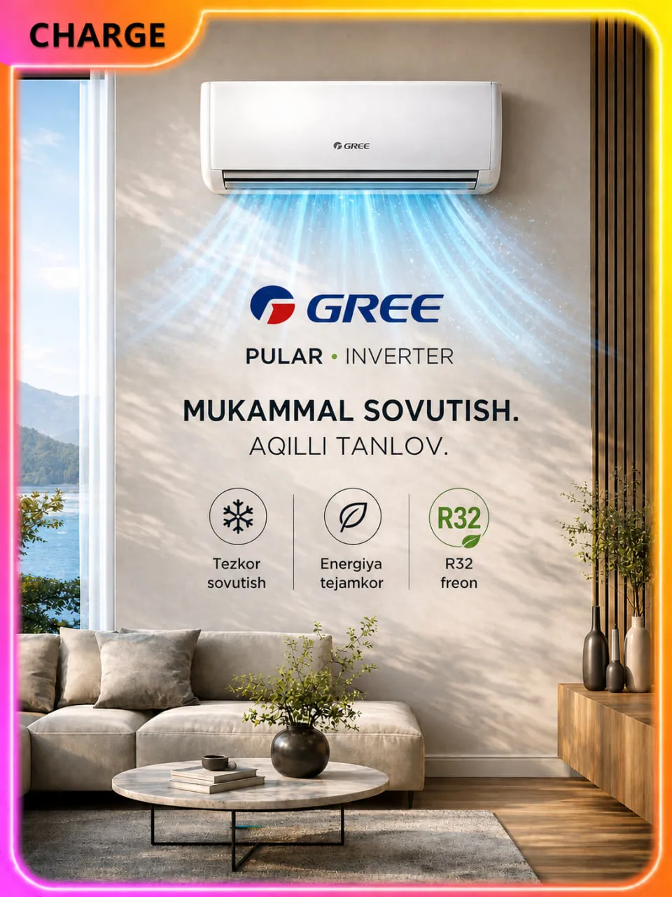 Konditsioner Gree Gree 18 Pular Inverter R32, oq