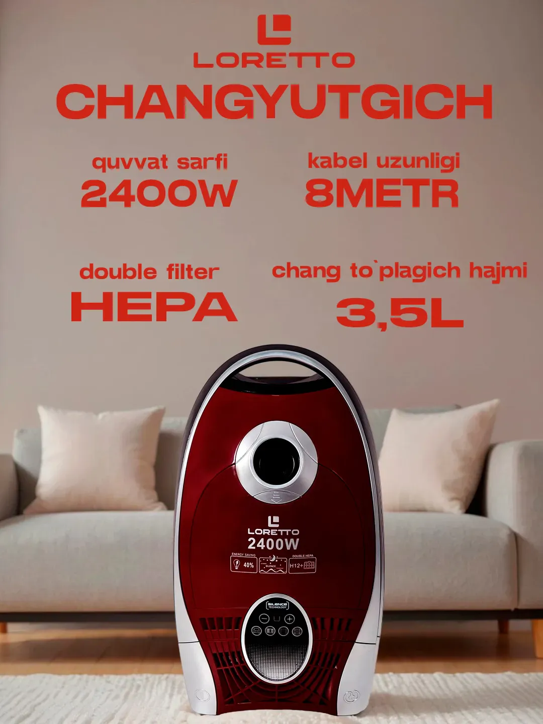 Changyutgich Loretto LVC-2405R, qizil