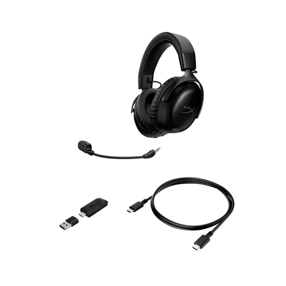 Polnorazmernie quloqchinlar HyperX Cloud III Wireless, qora