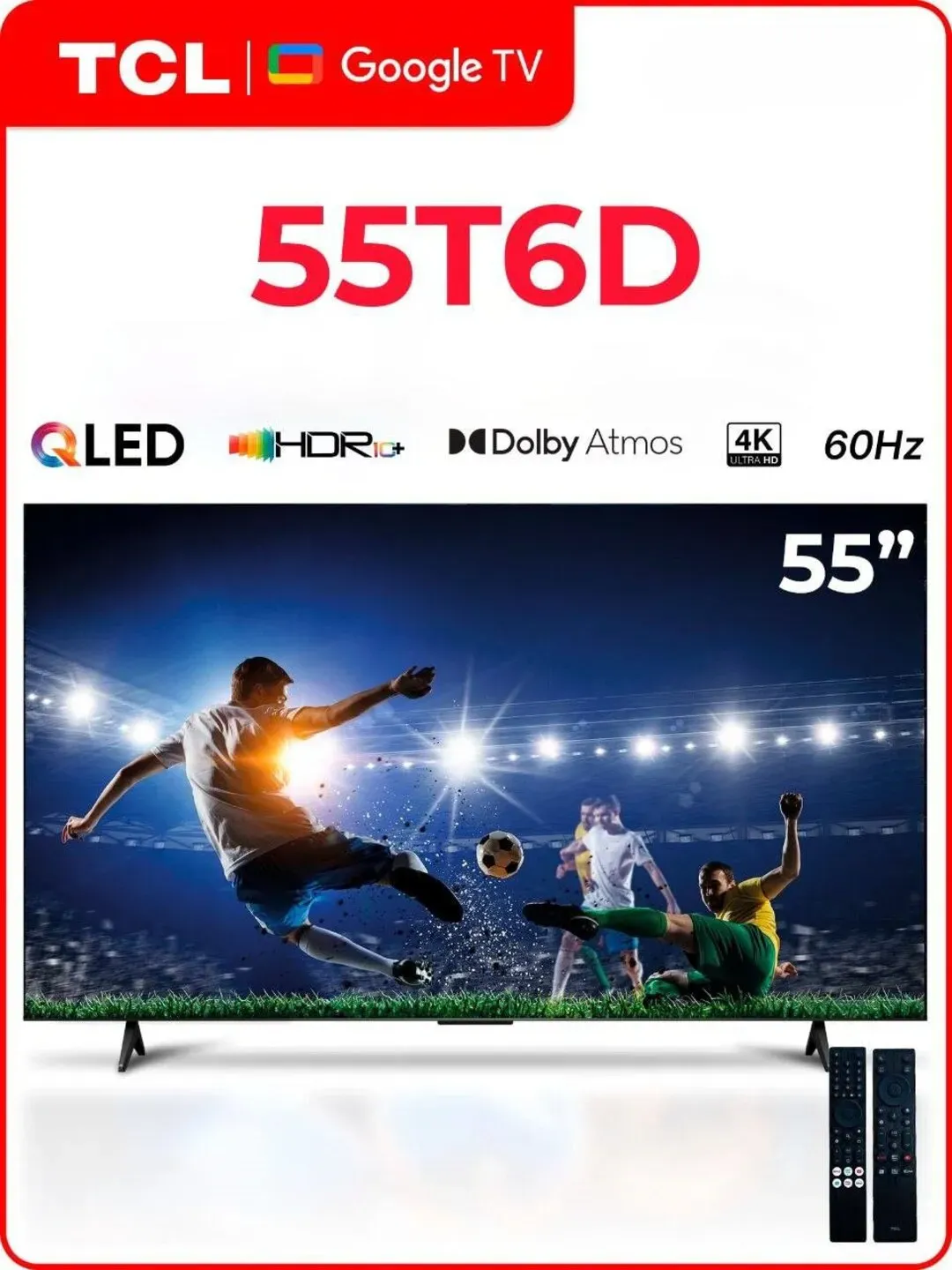 4K UHD televizor TCL 55T6D 55", qora