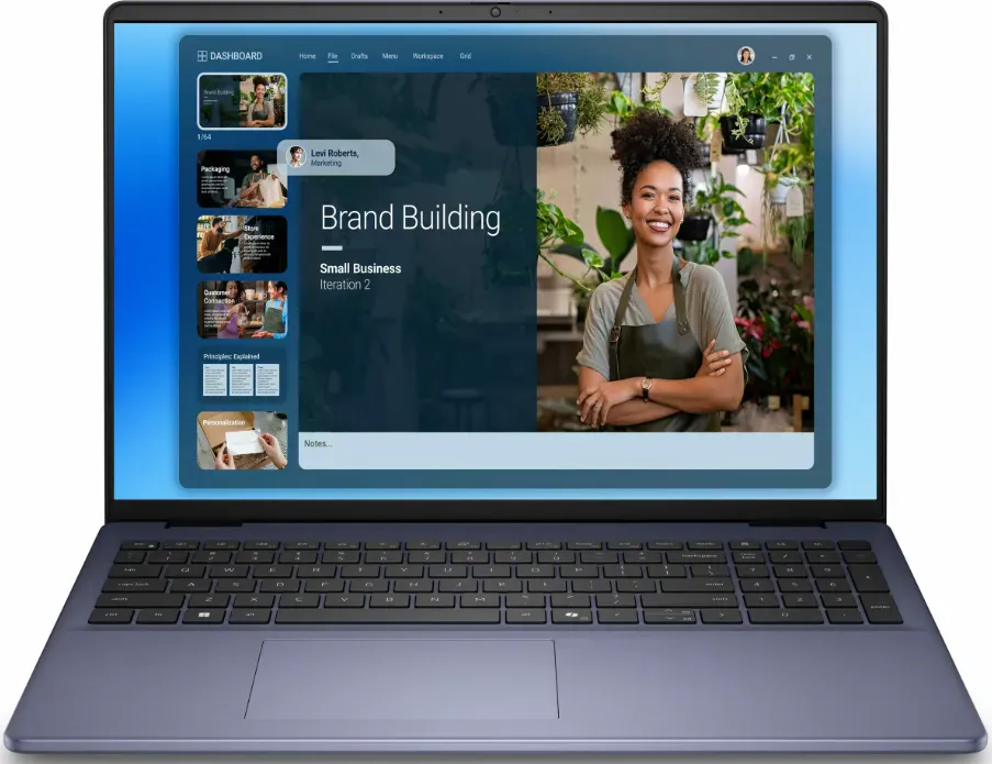 Noutbuk Dell 16 (DC16251) / i5‑120U / 8 GB / SSD 512 GB / 16", Platinum Silver