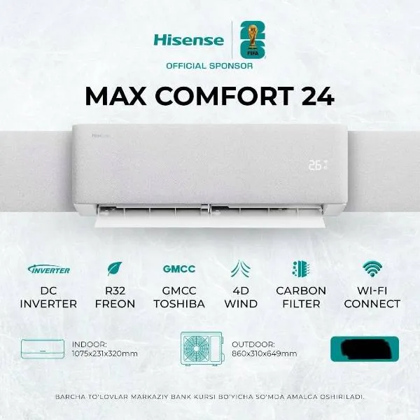 Konditsioner Hisense MAX COMFORT 24, bejeviy