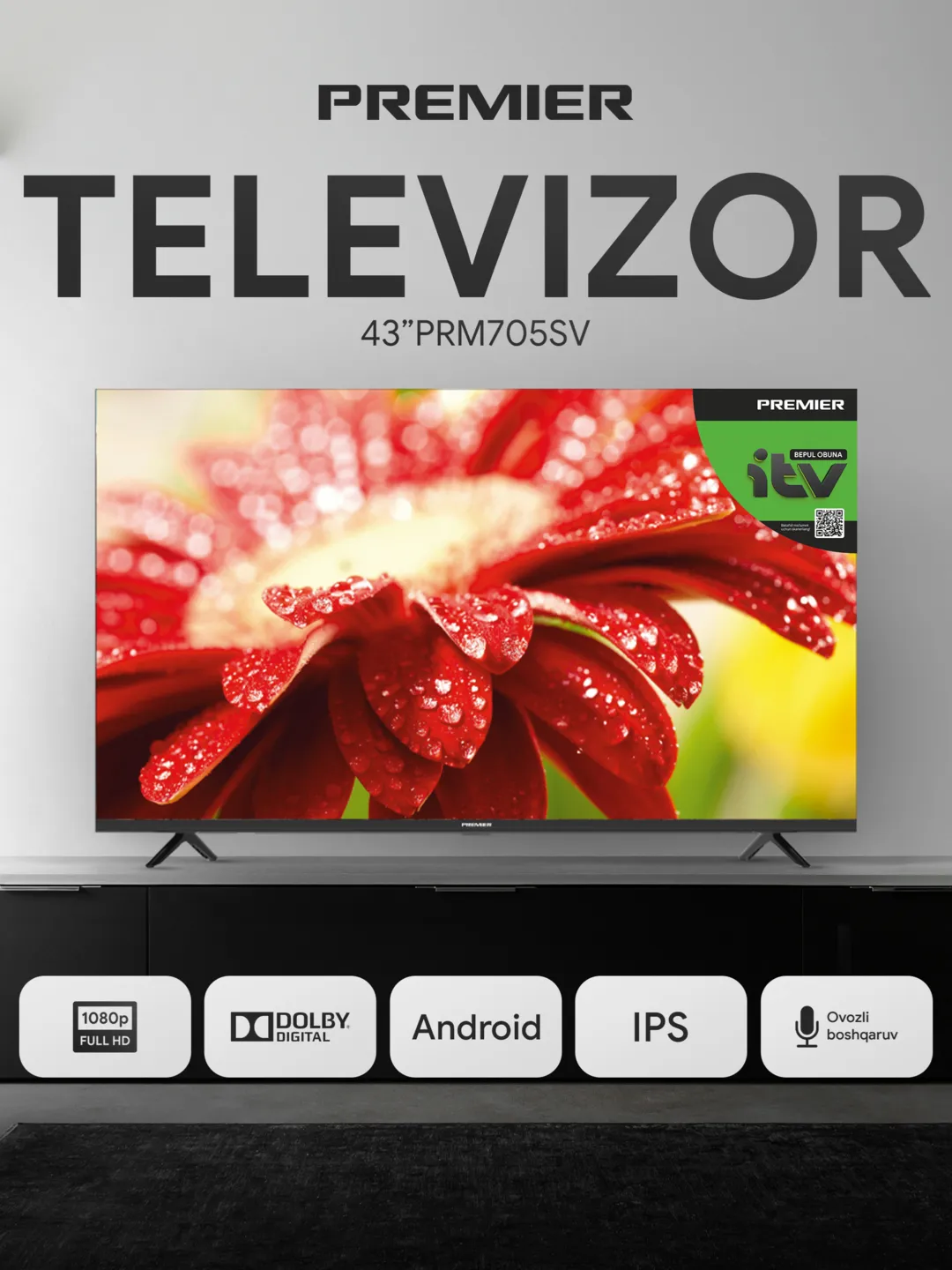 Televizor Premier 43PRM705SV, kulrang