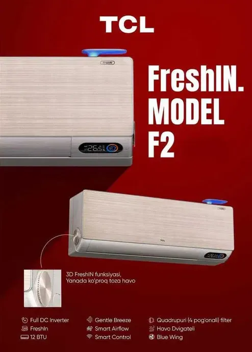 Konditsioner TCL 12 FreshIn Model F2, bejeviy