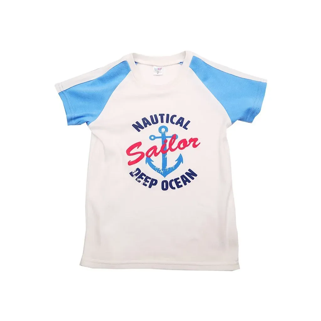 Futbolka Kid Kid rang kombi print yakor Casual Summer dlya malchika