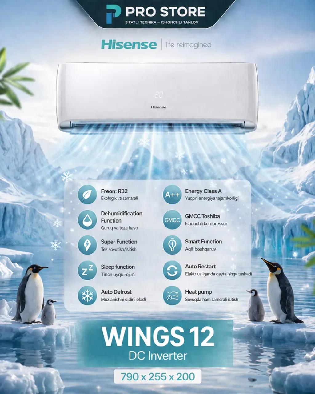 Konditsioner Hisense Wings 12, oq