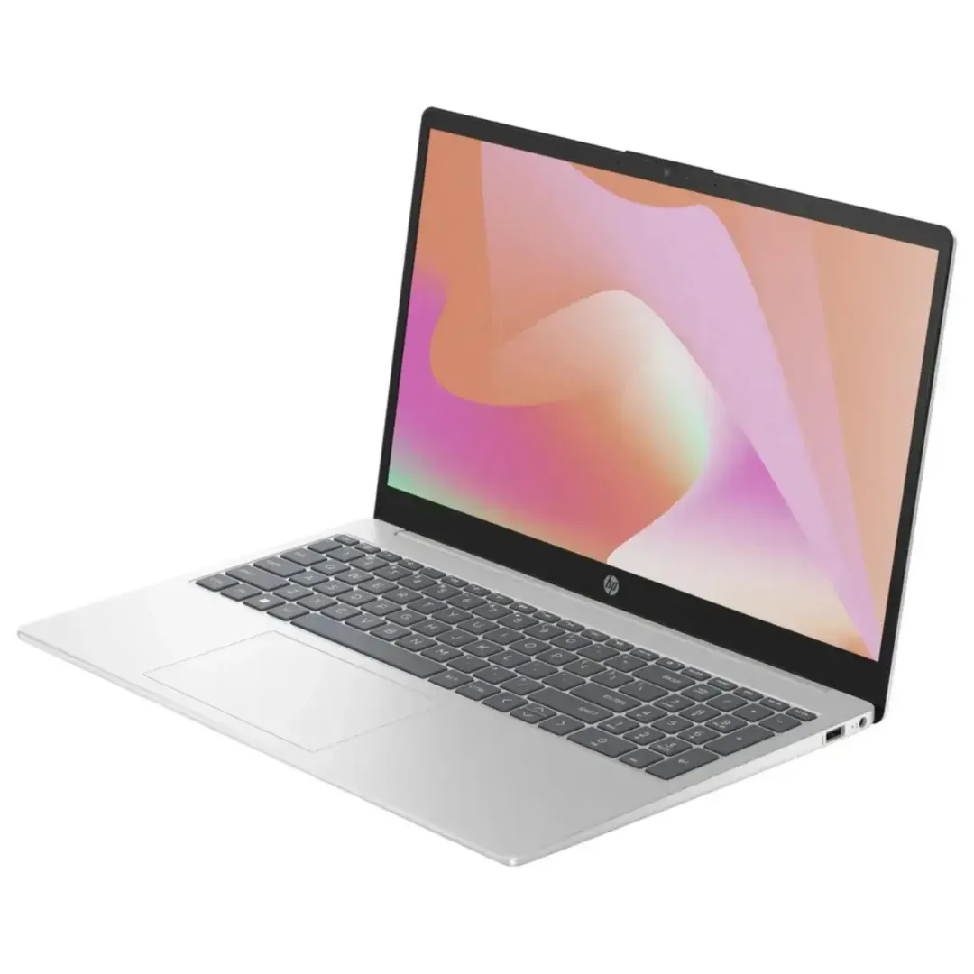 Noutbuk HP 15-fc0196nia (AMD Ryzen 5 7520U/ DDR5 8GB/ SSD 512GB/ 15.6” FHD/ AMD Radeon Graphics/ NoOS/ ENG) Natural Silver