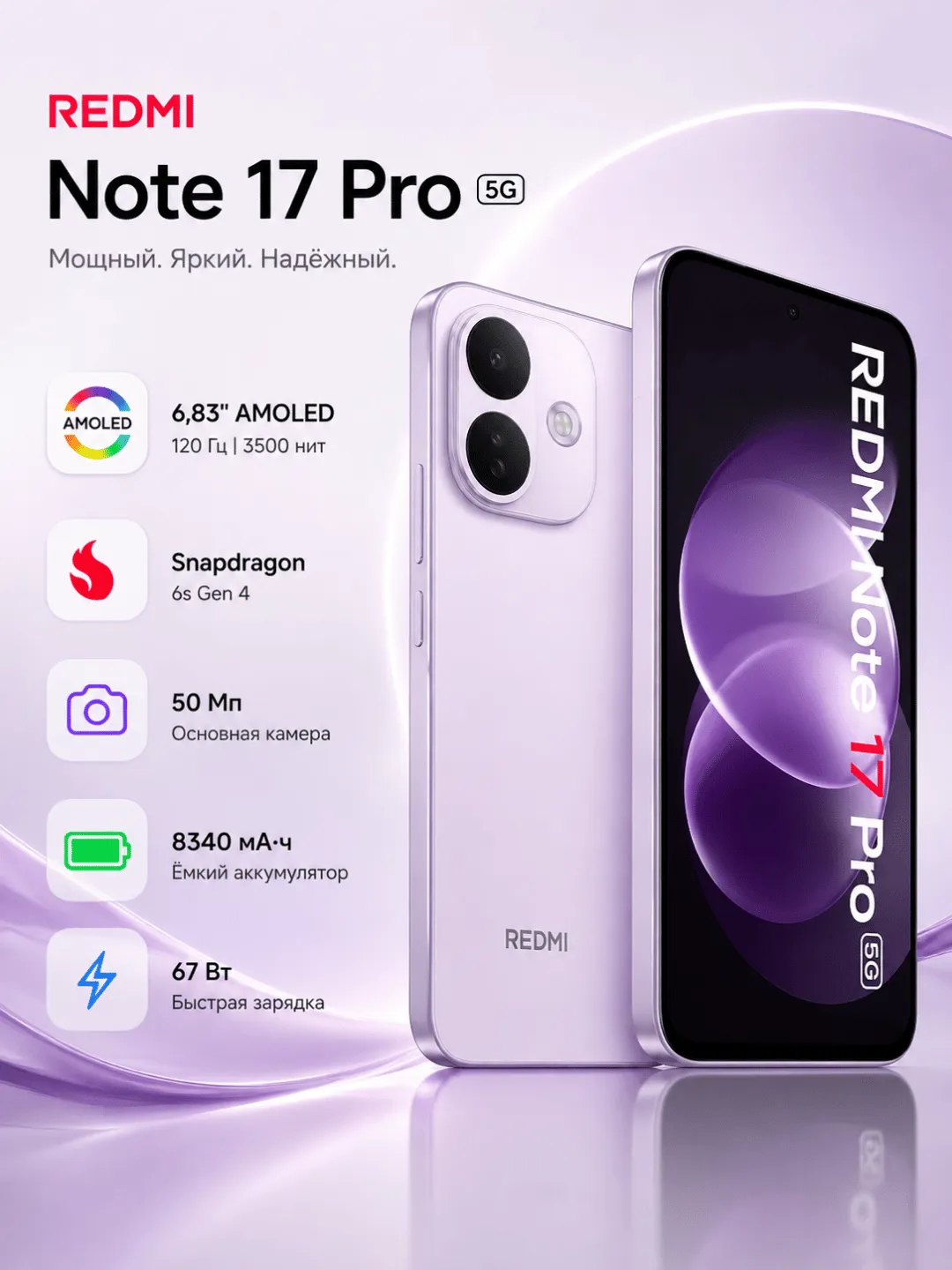 Smartfon Xiaomi Redmi Note 17 Pro 5G 6/128 GB, siyohrang