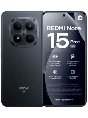 Smartfon Xiaomi Redmi Note 15 Pro+ 5G 12/512 GB, Midnight Black
