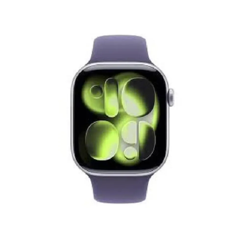 Aqlli soat Apple Watch 11 GPS 46mm Silver Aluminium Case with Purple Fog Sport Band M/L