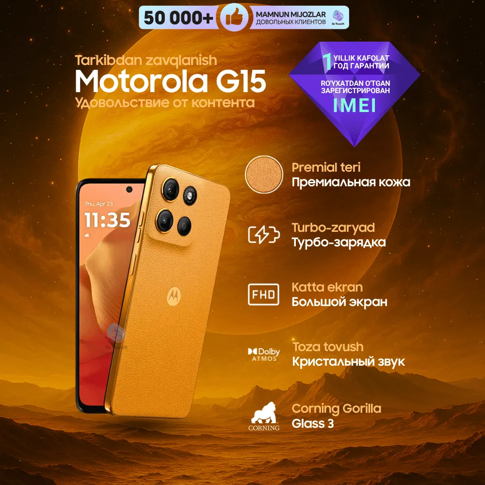 Smartfon Motorola G15 8/256 GB, Cosmic Orange