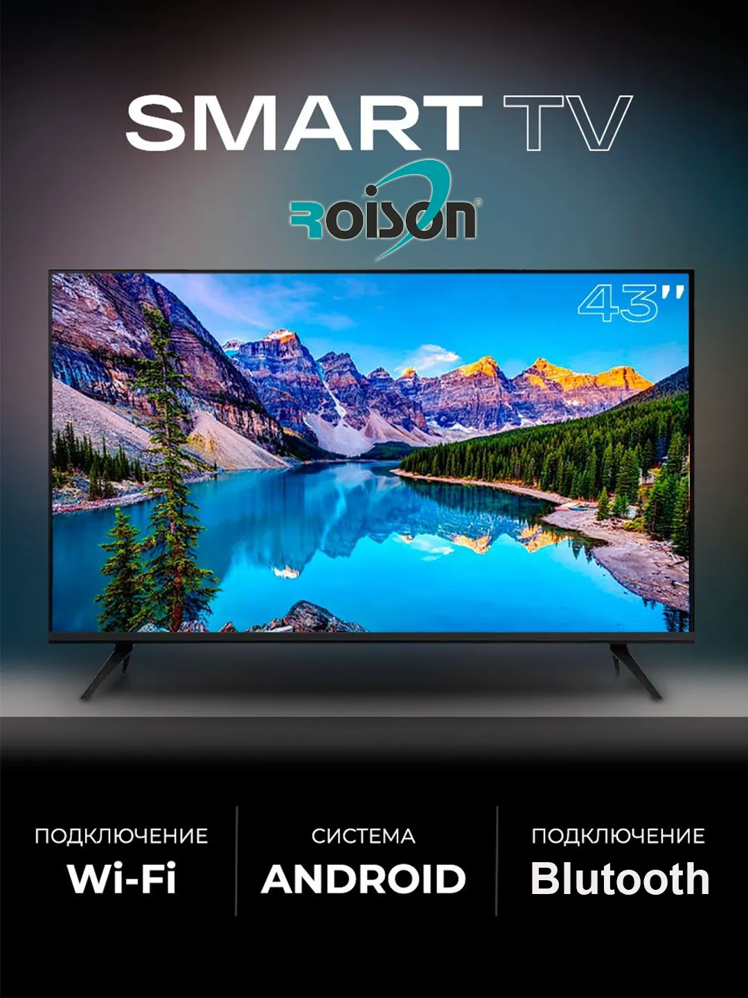 Televizor Roison RE 43 340 BL, qora