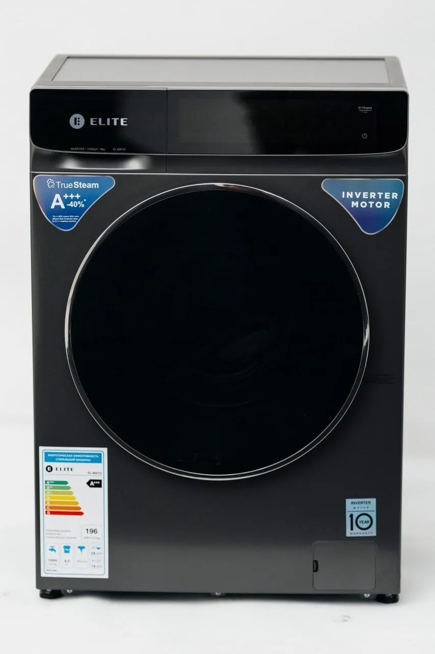 Kir yuvish mashinasi Elite ELT AWM 8001G 8 kg, qora